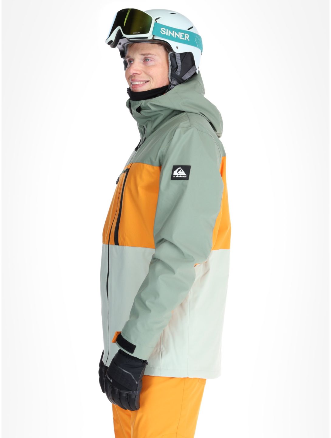 Quiksilver, Sycamore veste de ski hommes Sea Spray orange, vert 