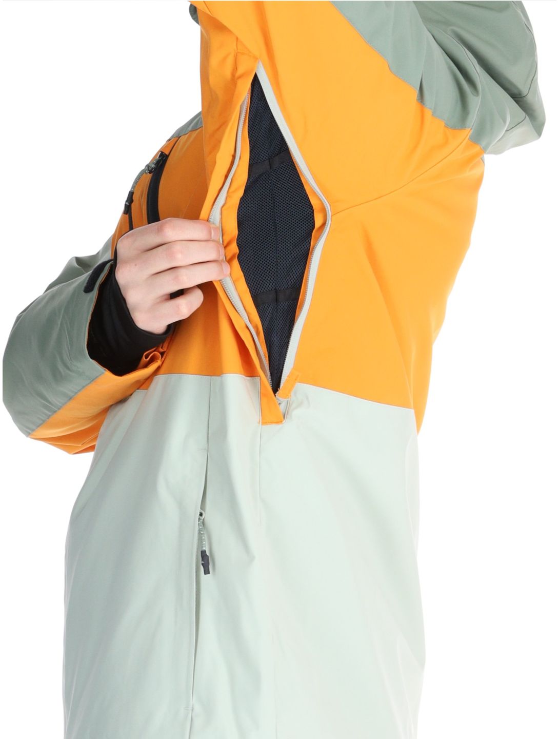 Quiksilver, Sycamore veste de ski hommes Sea Spray orange, vert 