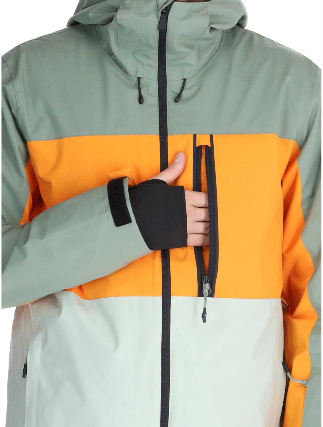 Quiksilver, Sycamore veste de ski hommes Sea Spray orange, vert 