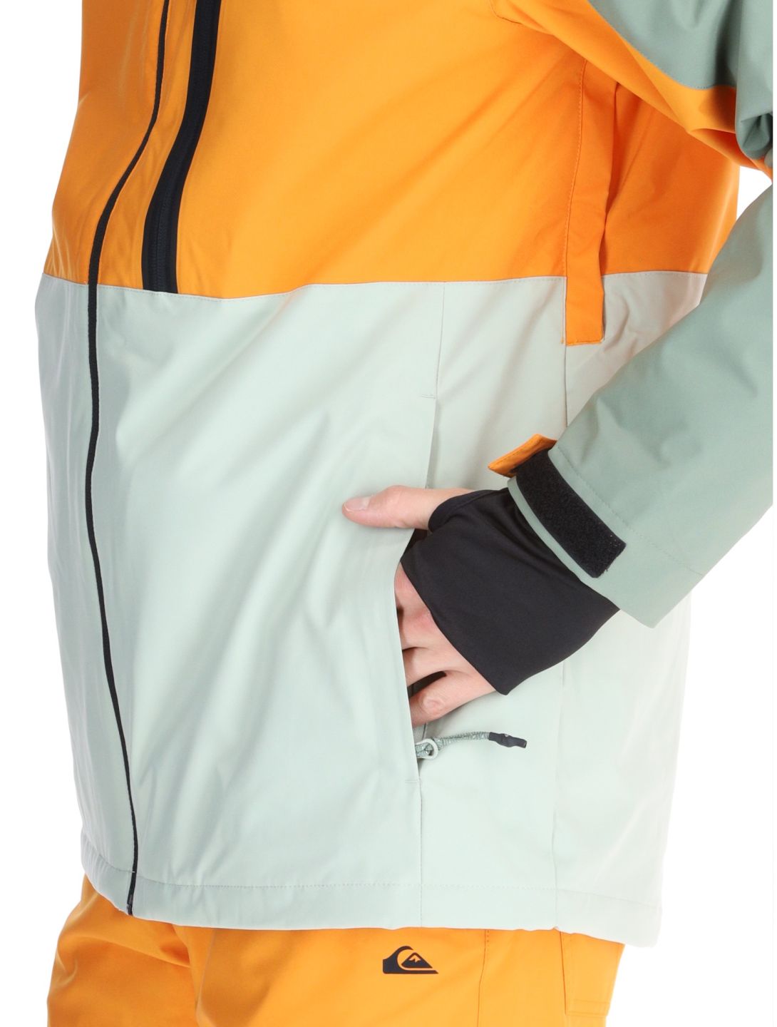 Quiksilver, Sycamore veste de ski hommes Sea Spray orange, vert 