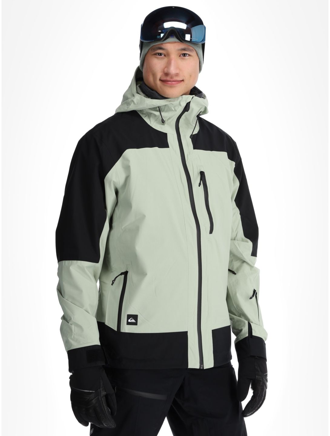 Quiksilver, Ultralight 20K veste de ski hommes Desert Sage noir, vert 