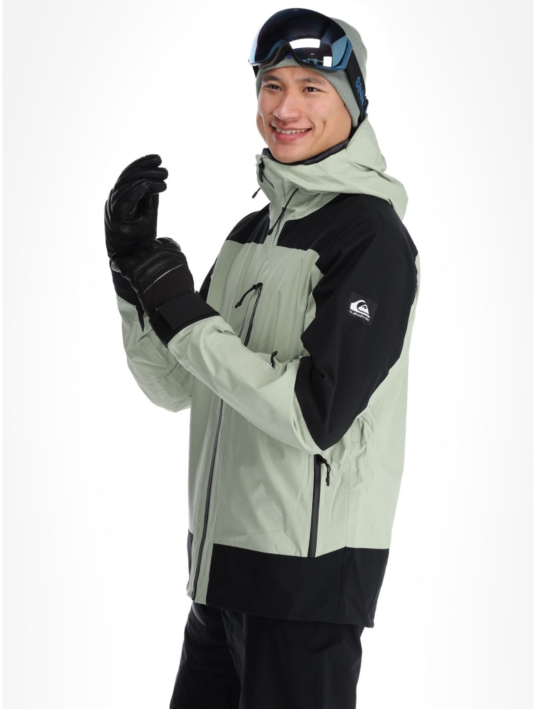 Quiksilver, Ultralight 20K veste de ski hommes Desert Sage noir, vert 