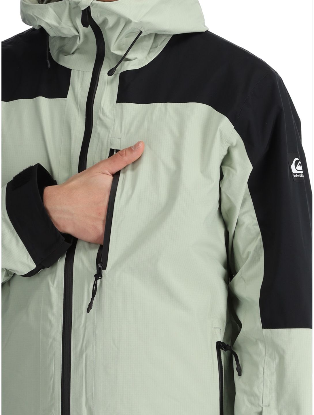 Quiksilver, Ultralight 20K veste de ski hommes Desert Sage noir, vert 