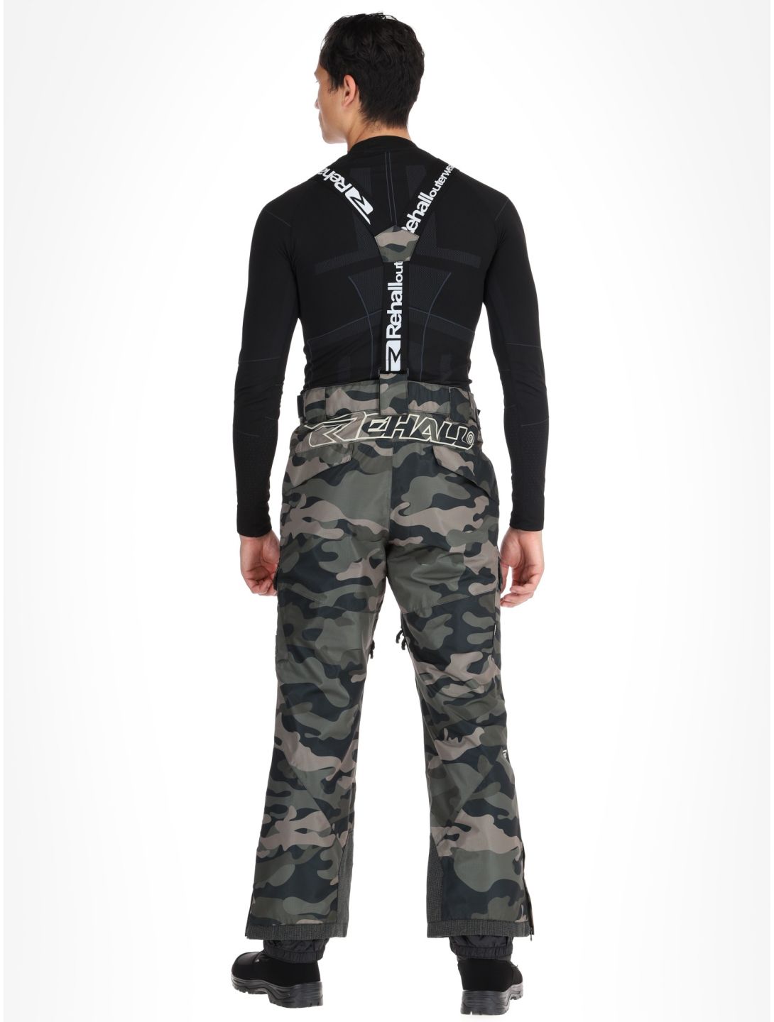 Rehall, Backbone-R pantalon de ski hommes Camo Black noir, vert 