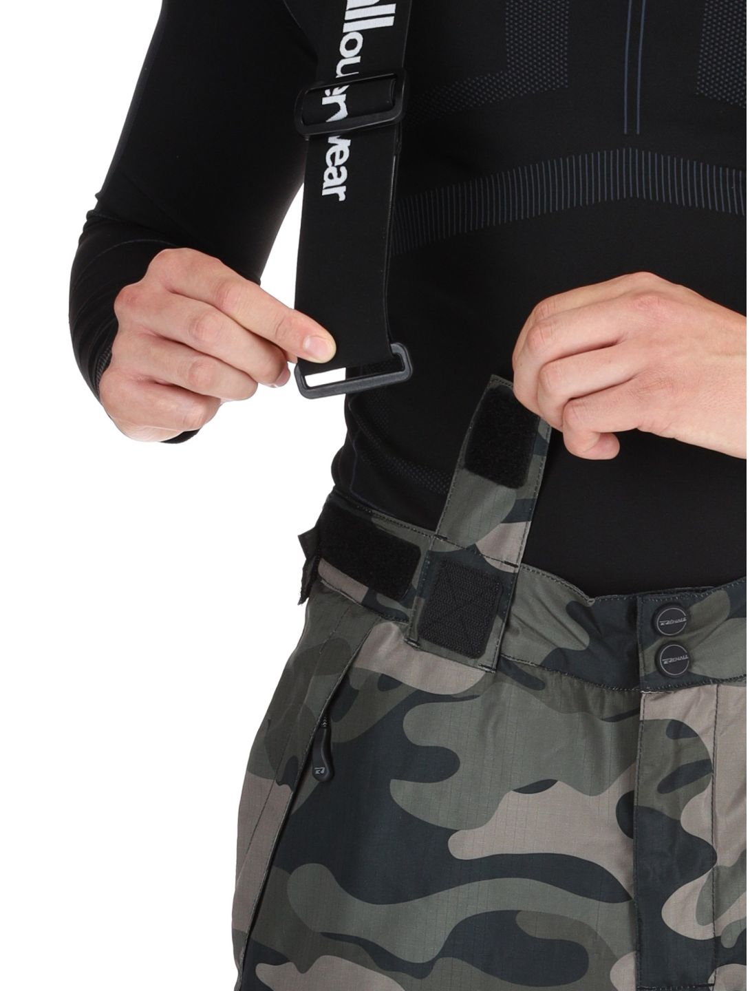 Rehall, Backbone-R pantalon de ski hommes Camo Black noir, vert 