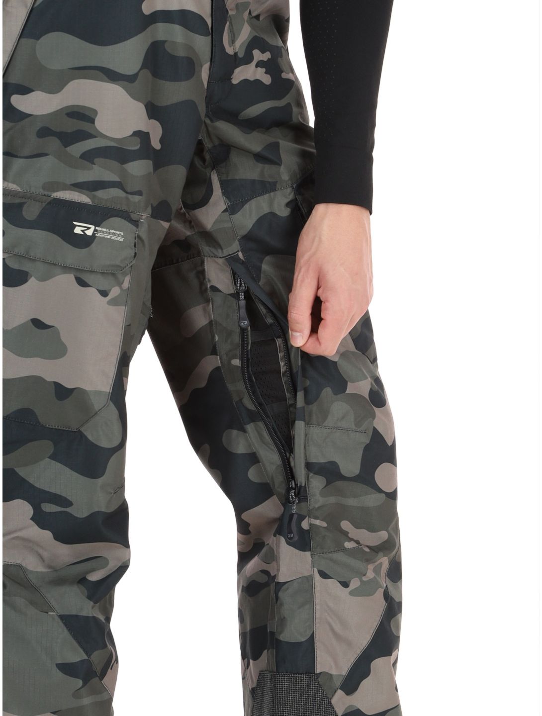 Rehall, Backbone-R pantalon de ski hommes Camo Black noir, vert 