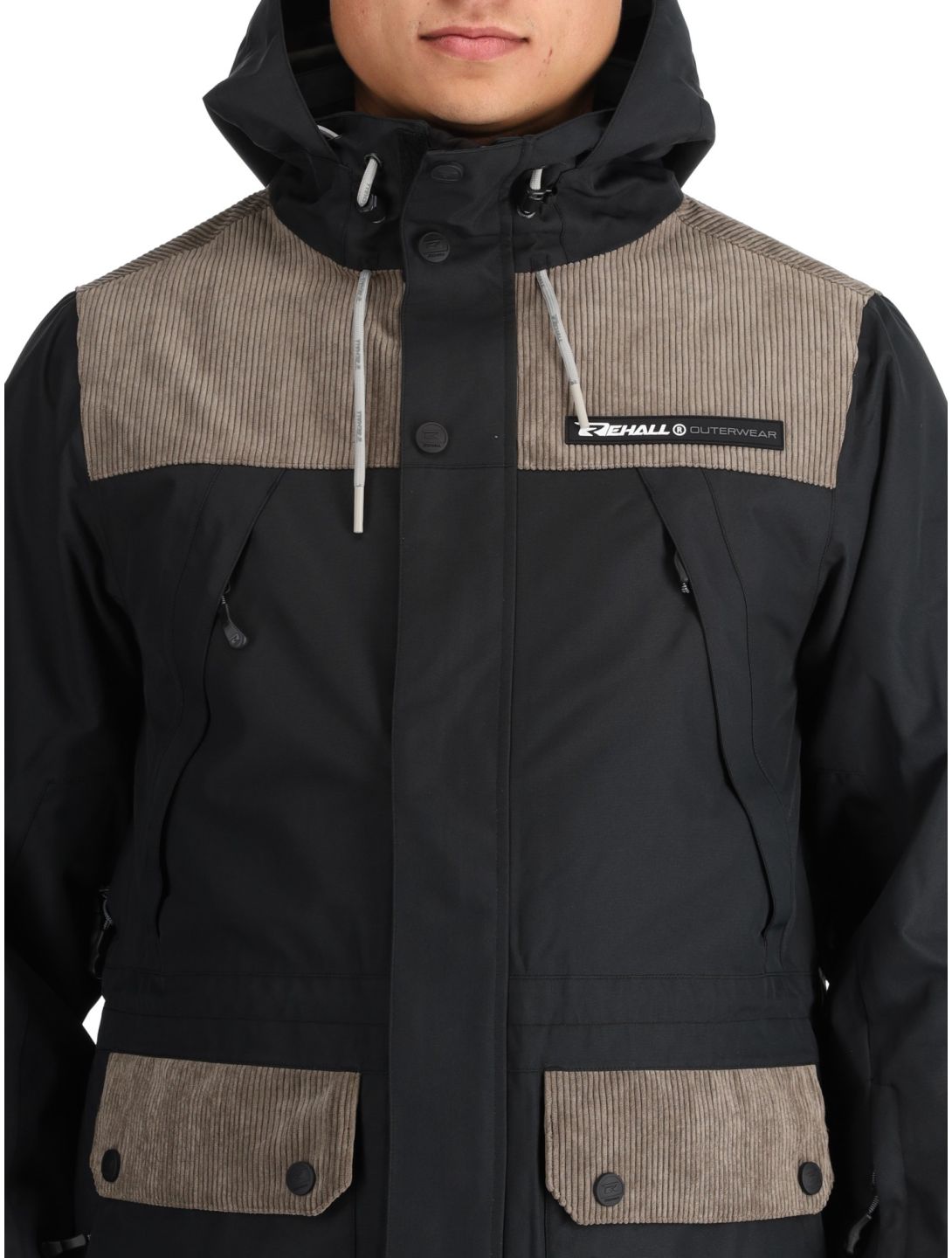 Rehall, Bruce-R veste de ski hommes Black beige, noir 