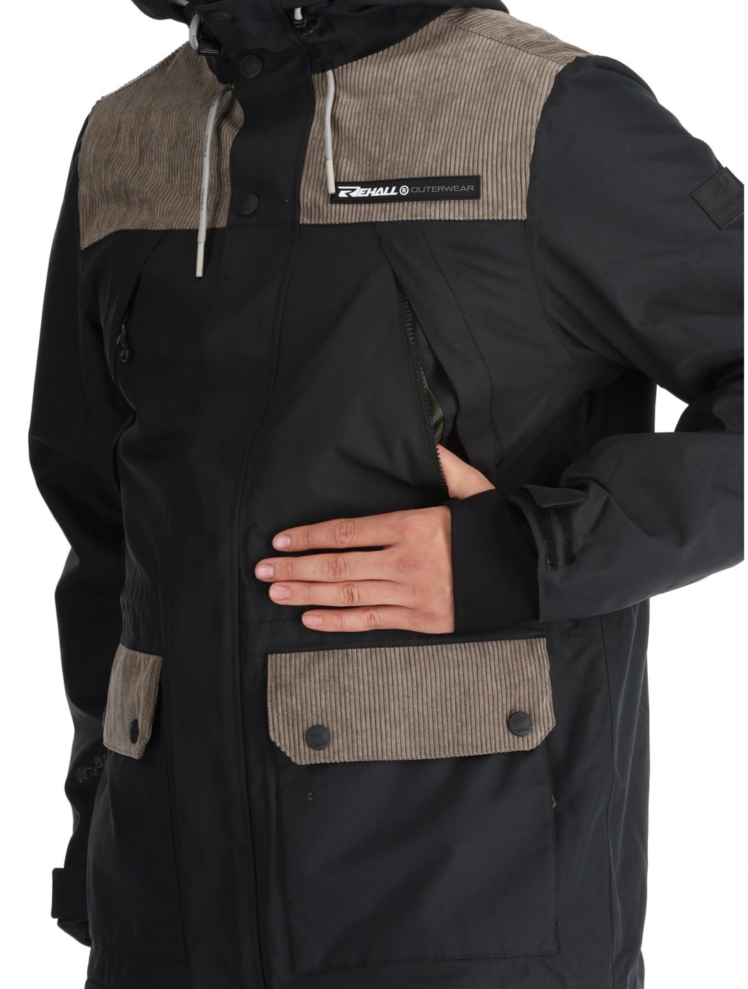 Rehall, Bruce-R veste de ski hommes Black beige, noir 