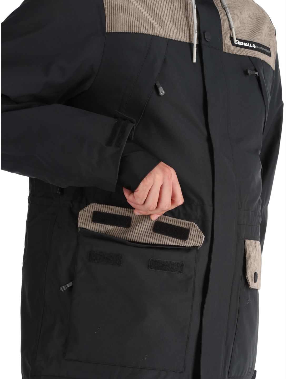 Rehall, Bruce-R veste de ski hommes Black beige, noir 