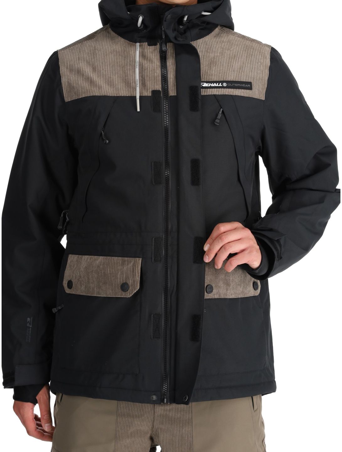 Rehall, Bruce-R veste de ski hommes Black beige, noir 