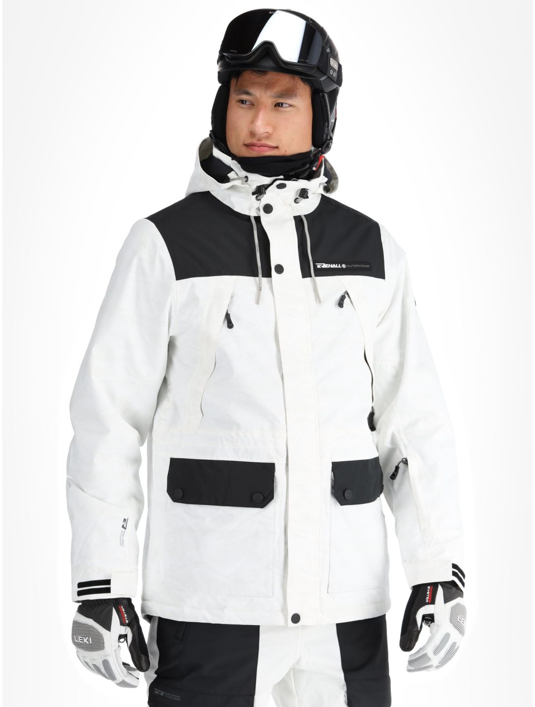 Rehall, Bruce-R veste de ski hommes White Mountains blanc 