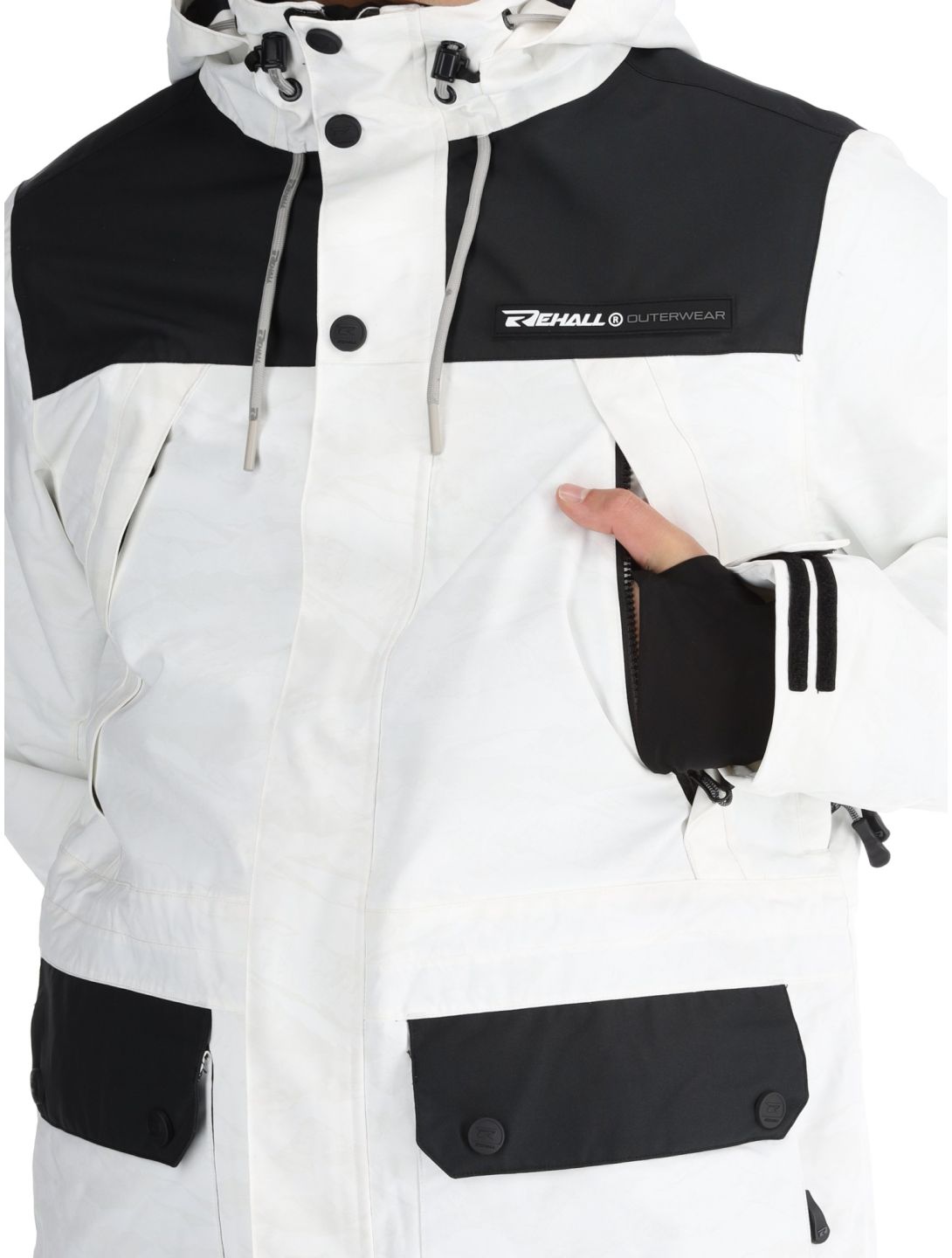 Rehall, Bruce-R veste de ski hommes White Mountains blanc 