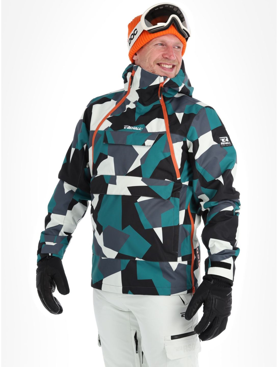 Rehall, Buck-R veste de ski hommes Camo teal green noir, vert 