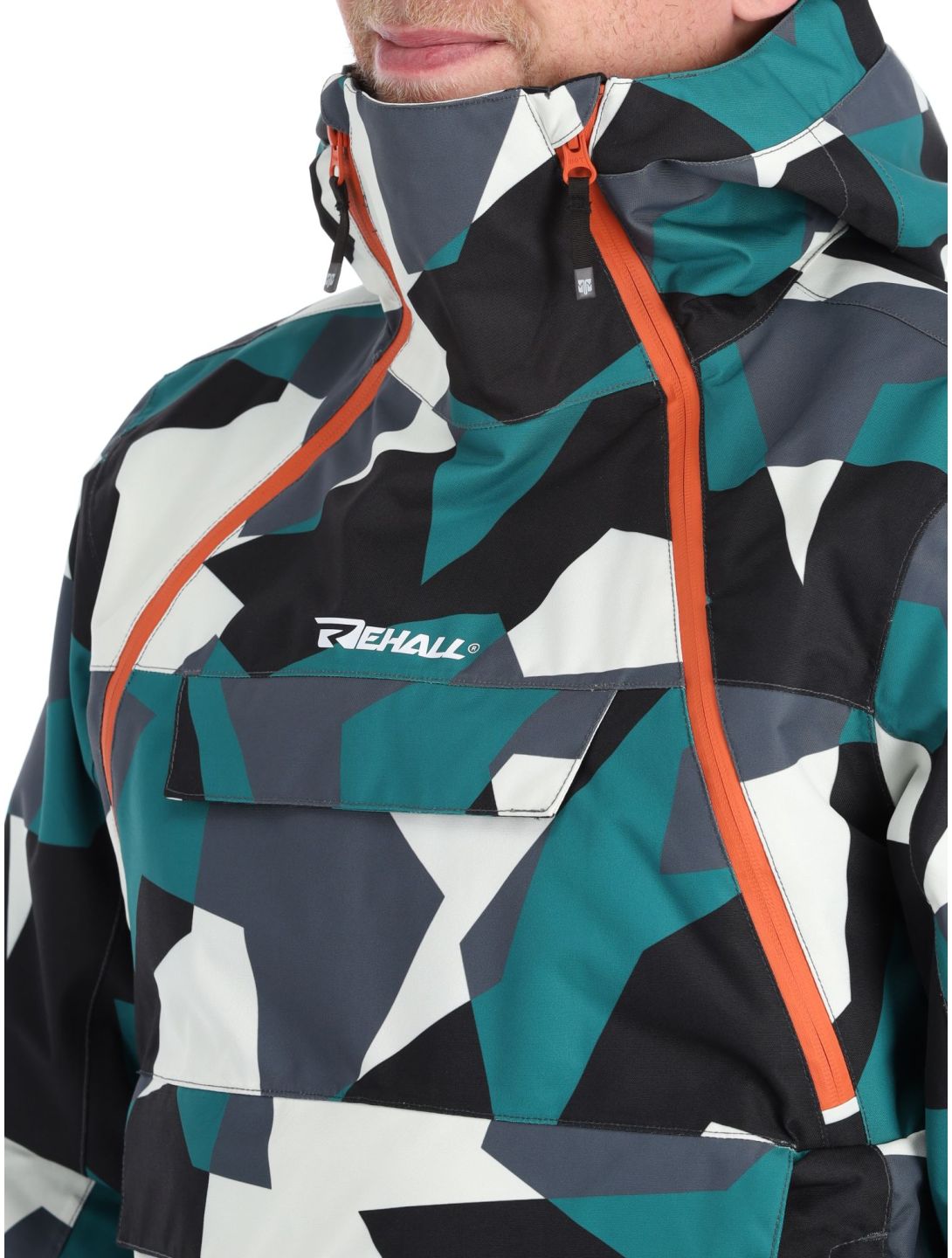 Rehall, Buck-R veste de ski hommes Camo teal green noir, vert 