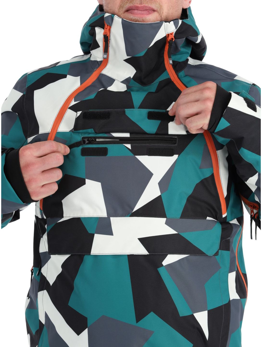 Rehall, Buck-R veste de ski hommes Camo teal green noir, vert 