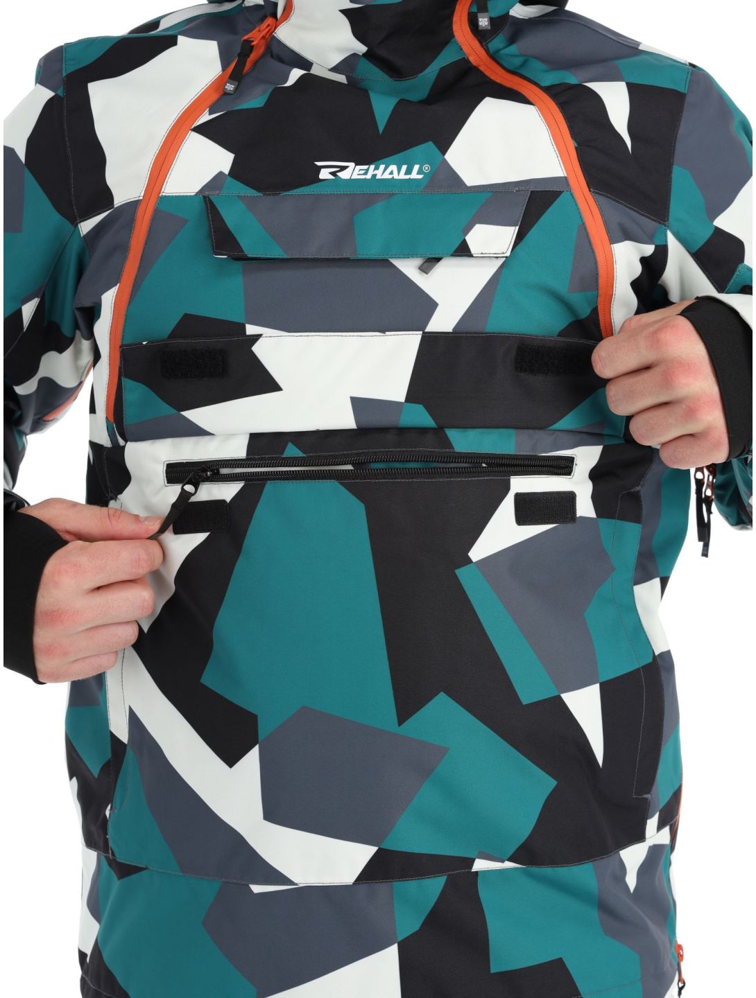 Rehall, Buck-R veste de ski hommes Camo teal green noir, vert 