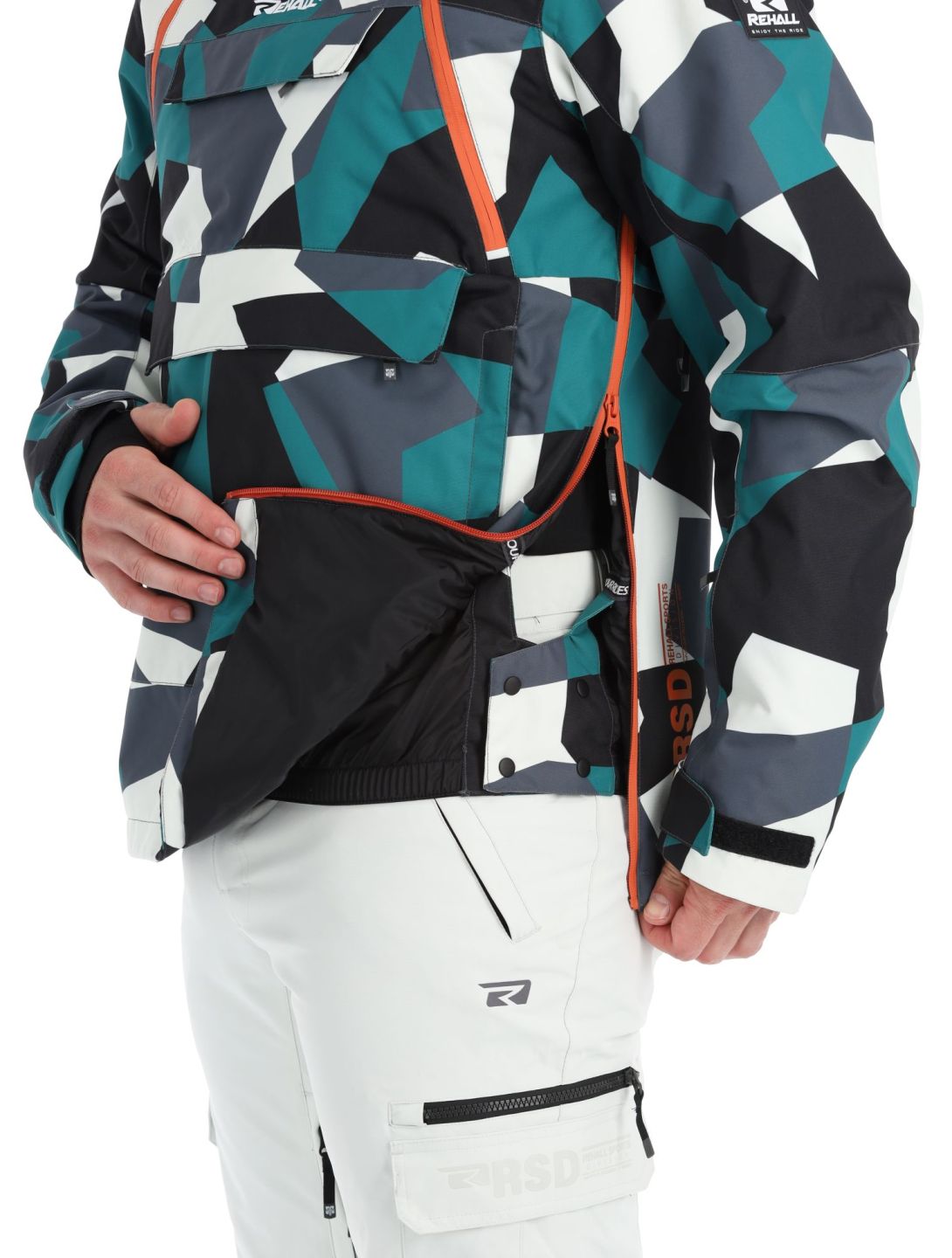 Rehall, Buck-R veste de ski hommes Camo teal green noir, vert 