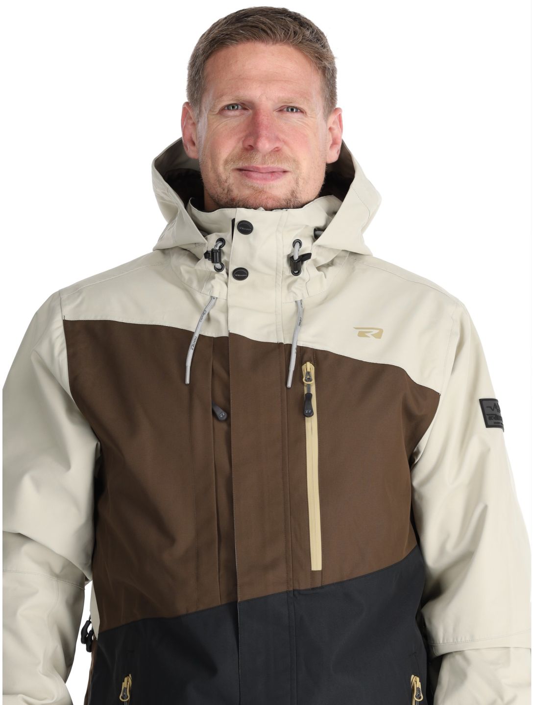 Rehall, Canlaon-R veste de ski hommes Gravel Stone beige, brun, noir 