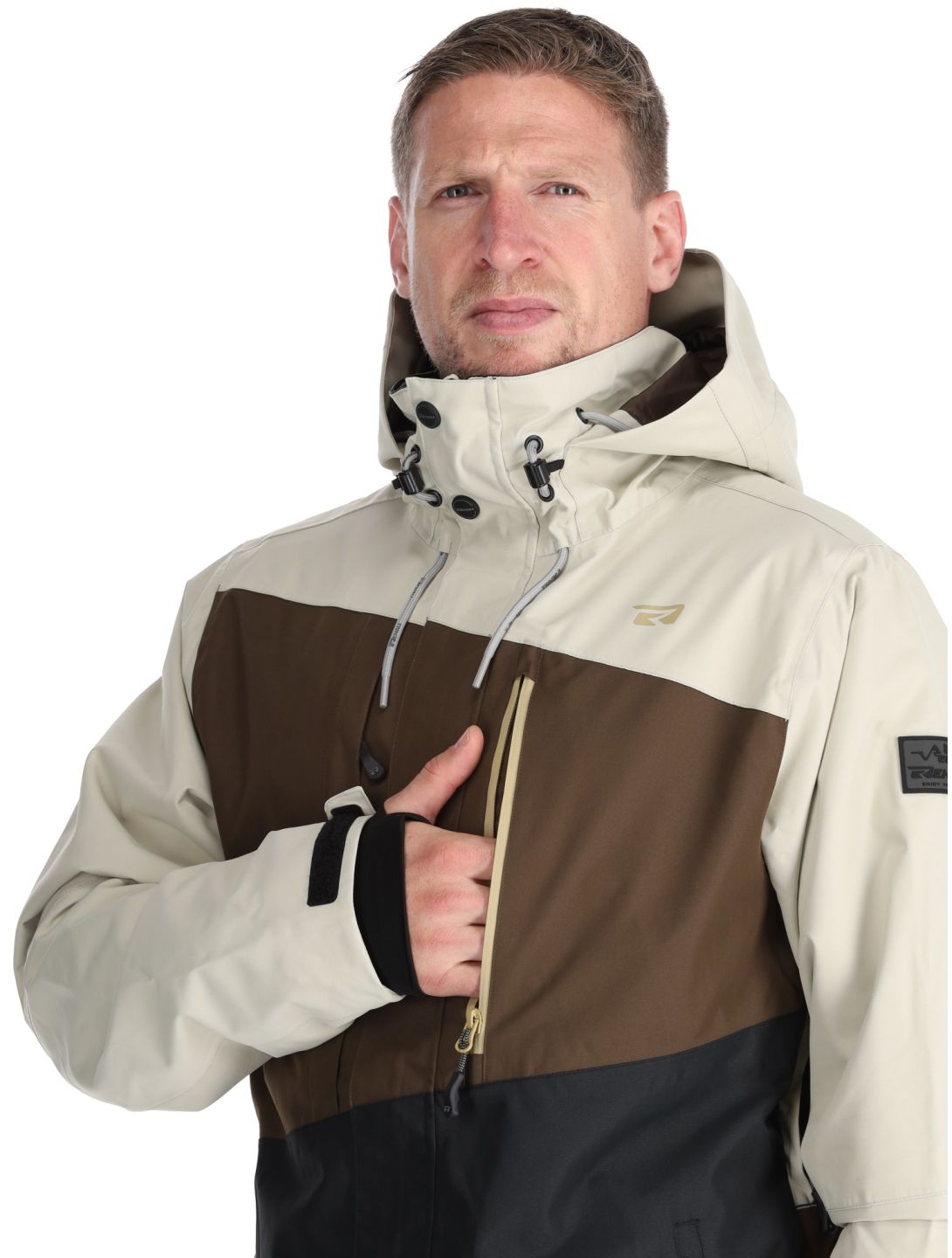 Rehall, Canlaon-R veste de ski hommes Gravel Stone beige, brun, noir 