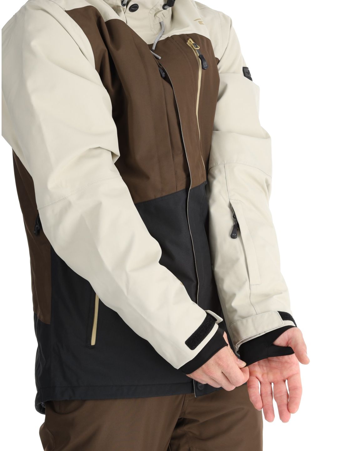 Rehall, Canlaon-R veste de ski hommes Gravel Stone beige, brun, noir 