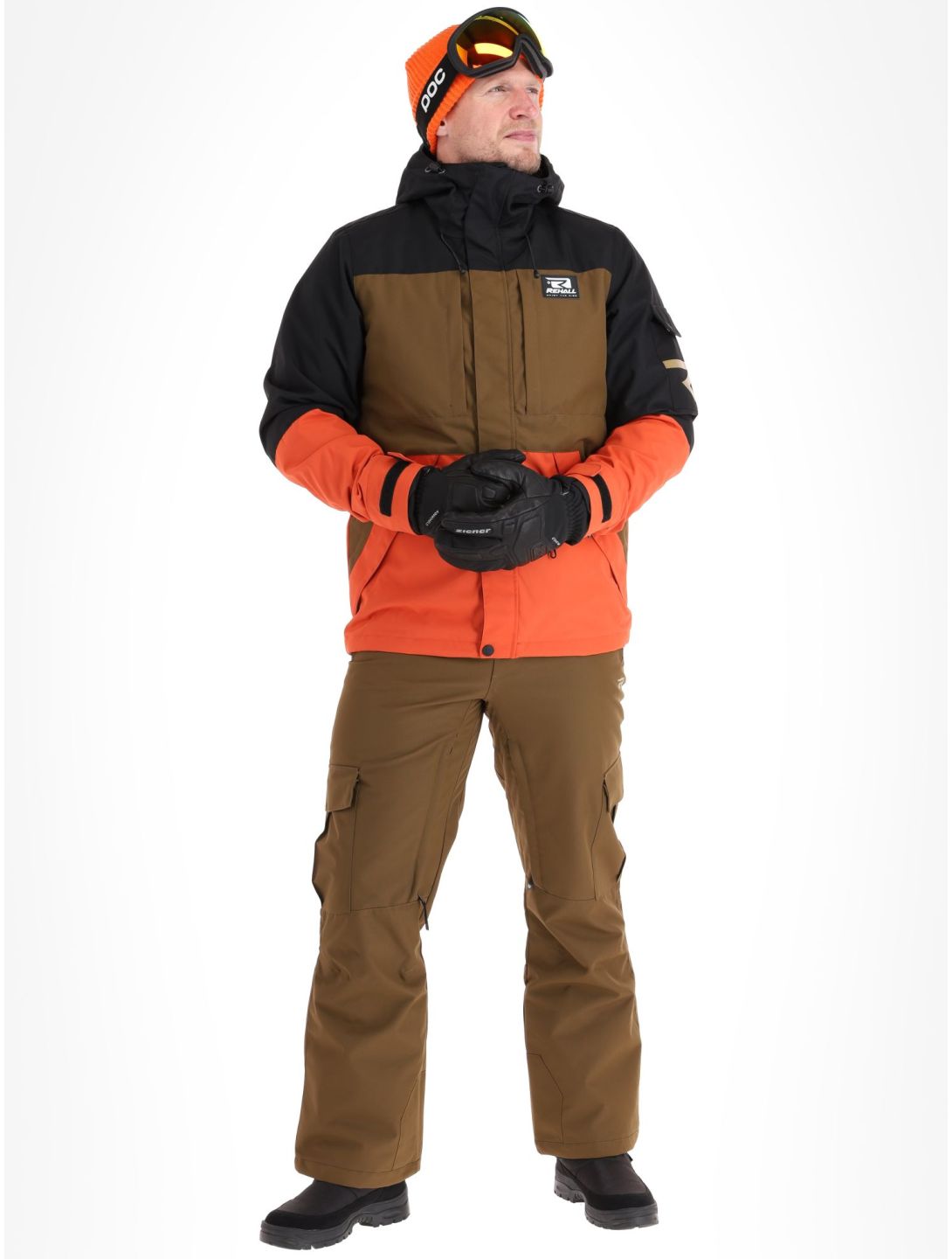 Rehall, Carls-R veste de ski hommes Rust bleu, brun, orange 