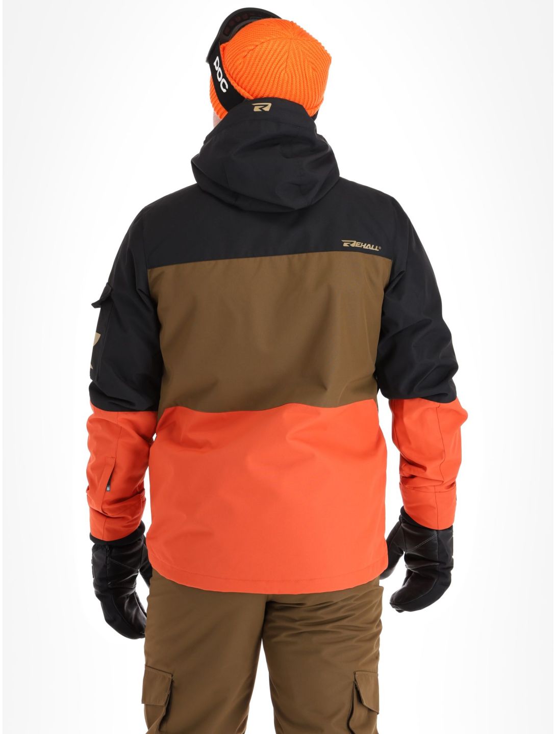 Rehall, Carls-R veste de ski hommes Rust bleu, brun, orange 