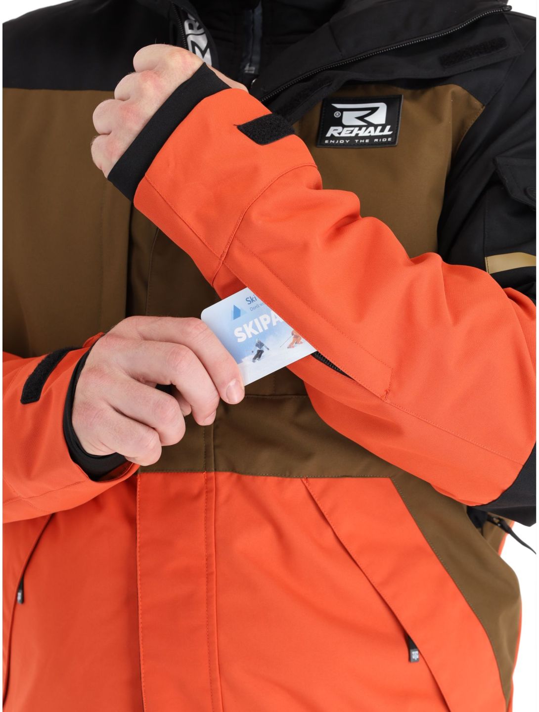 Rehall, Carls-R veste de ski hommes Rust bleu, brun, orange 