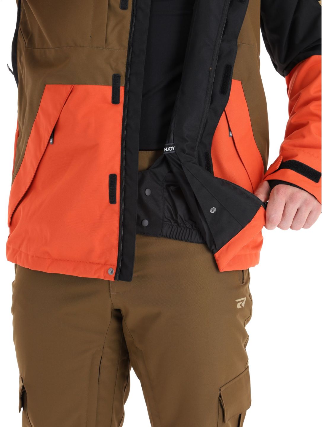 Rehall, Carls-R veste de ski hommes Rust bleu, brun, orange 