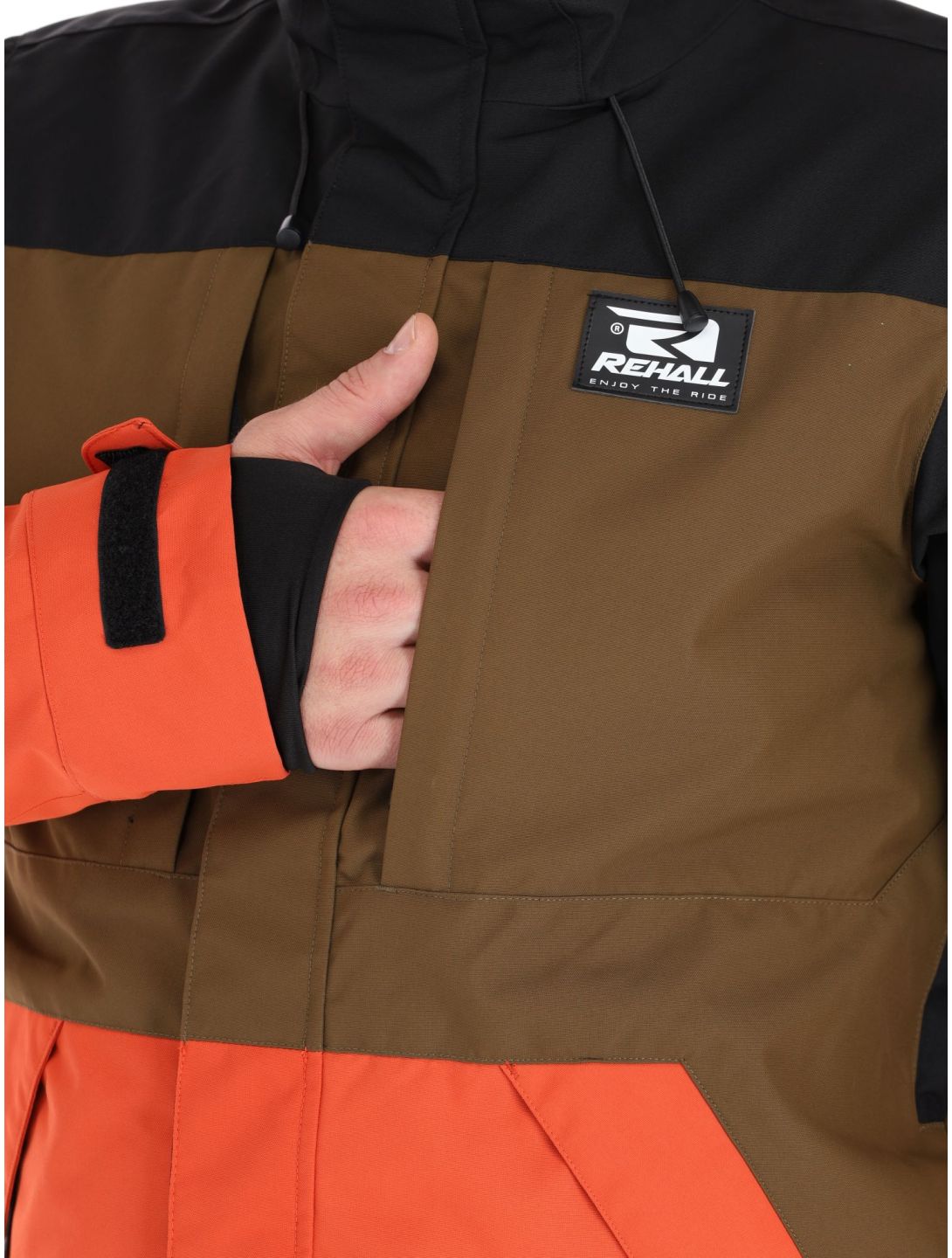 Rehall, Carls-R veste de ski hommes Rust bleu, brun, orange 