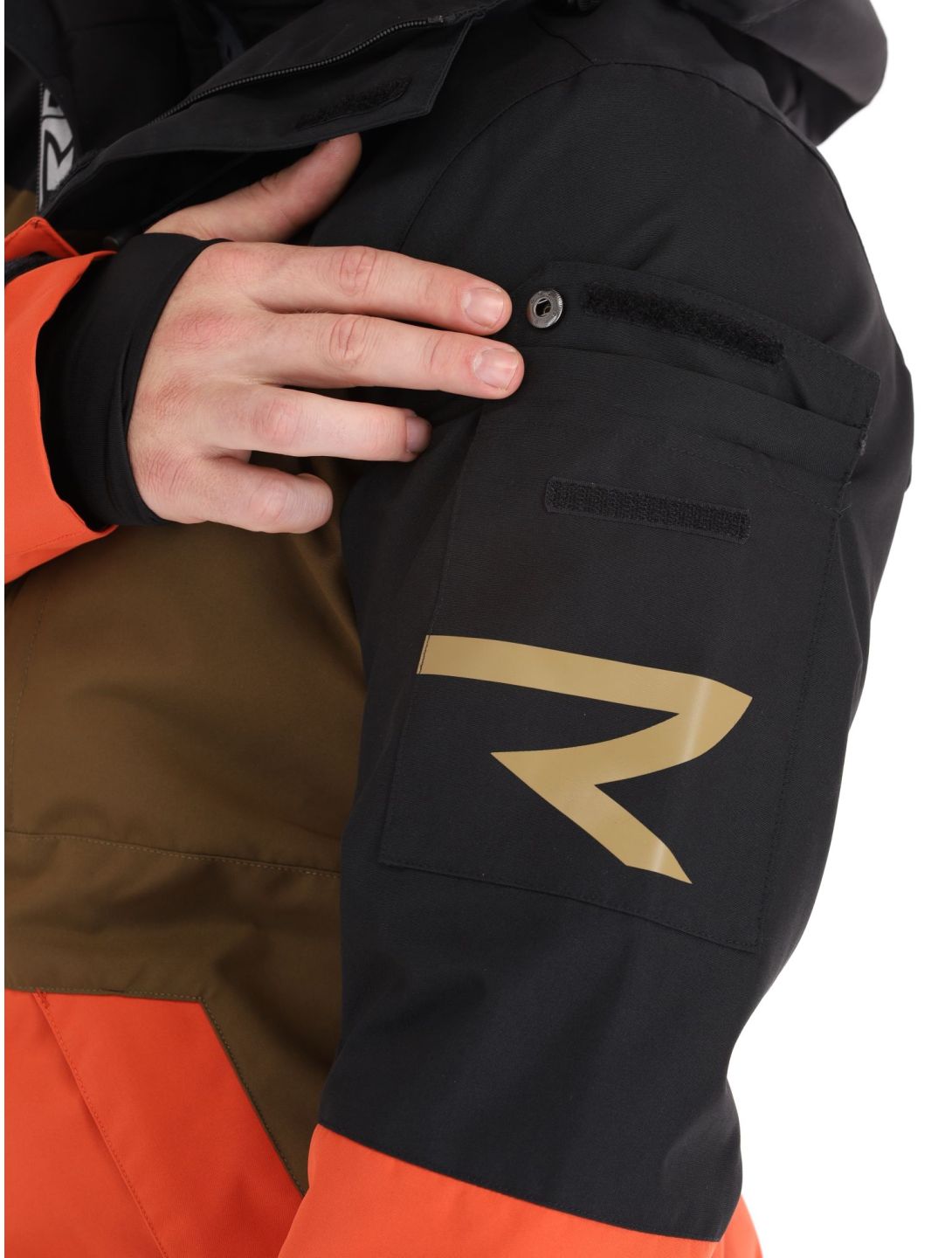 Rehall, Carls-R veste de ski hommes Rust bleu, brun, orange 