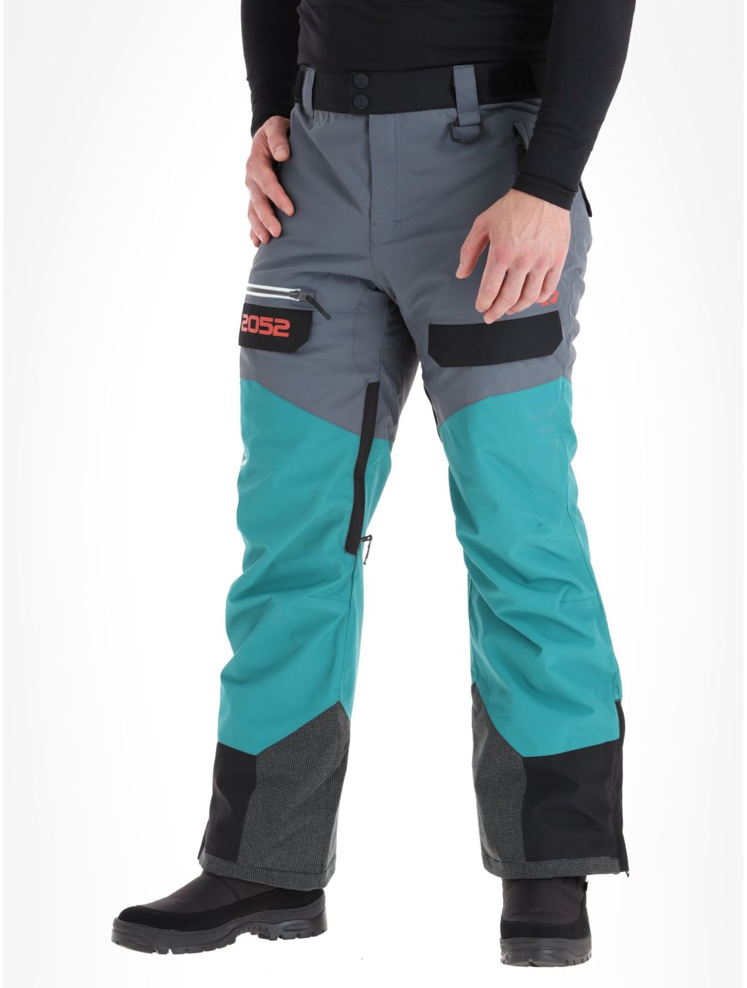 Rehall, Carlton-R pantalon de ski hommes Teal green bleu, gris 