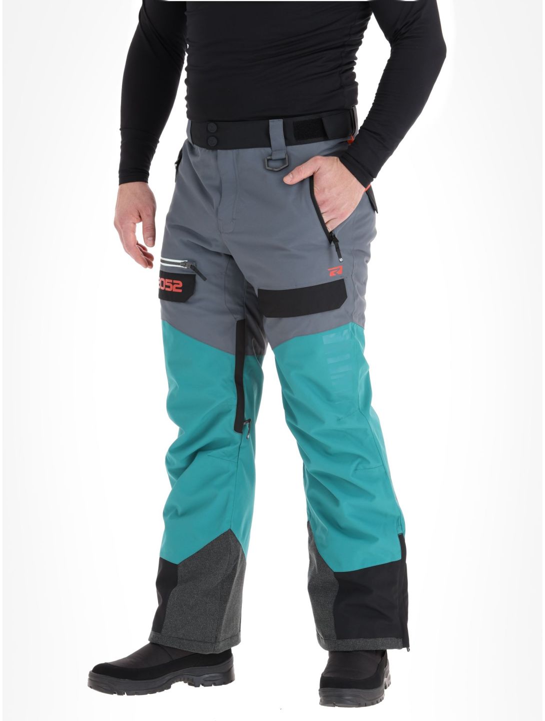 Rehall, Carlton-R pantalon de ski hommes Teal green bleu, gris 