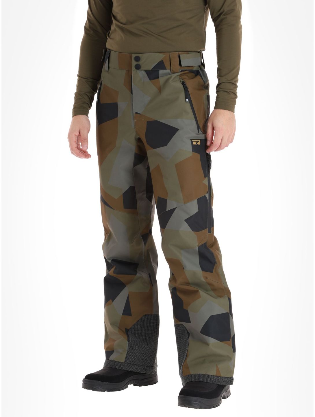 Rehall, Catamount-R pantalon de ski hommes Camo Olive gris, noir, vert 