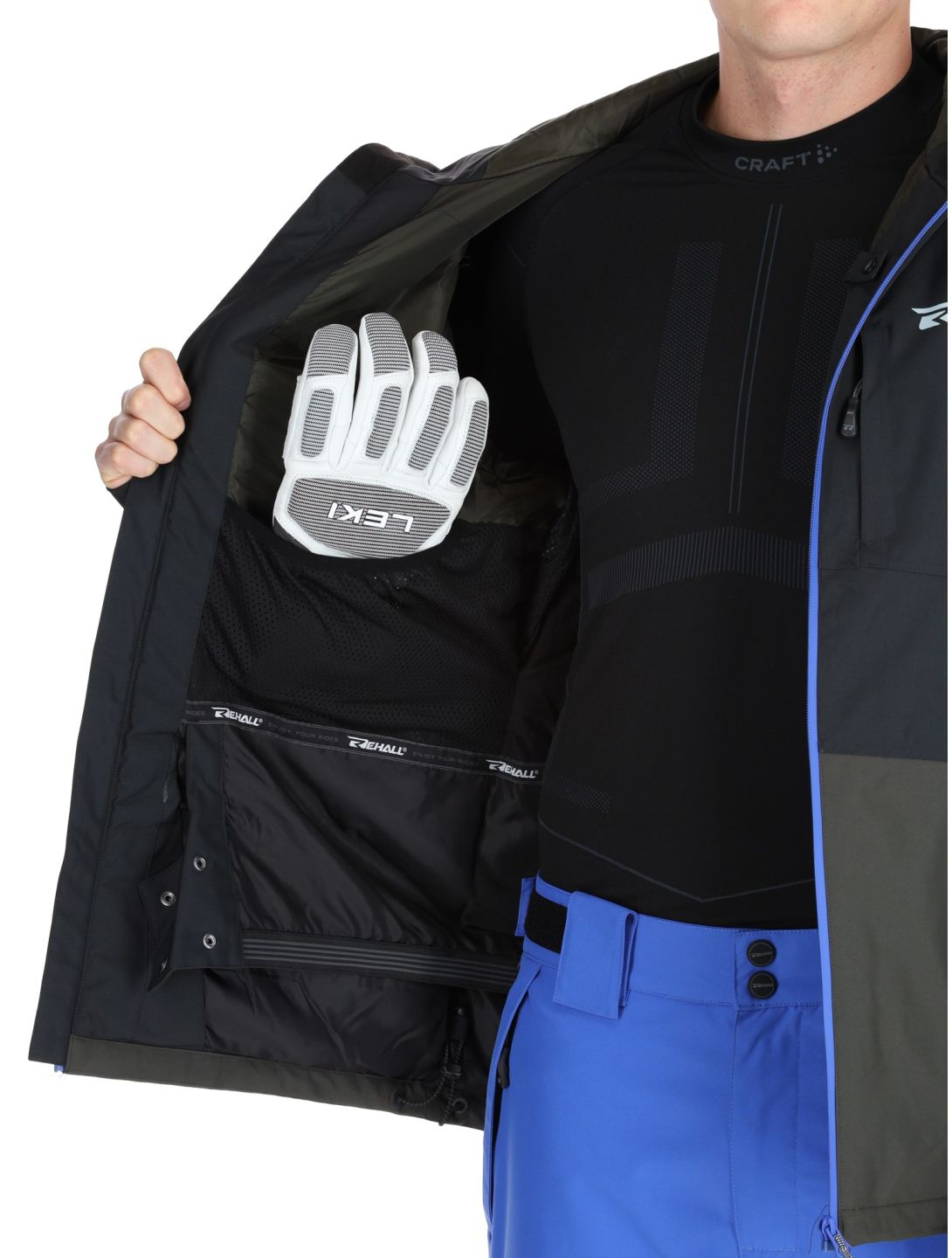 Rehall, Clive-R veste de ski hommes Reflex Blue bleu, noir 