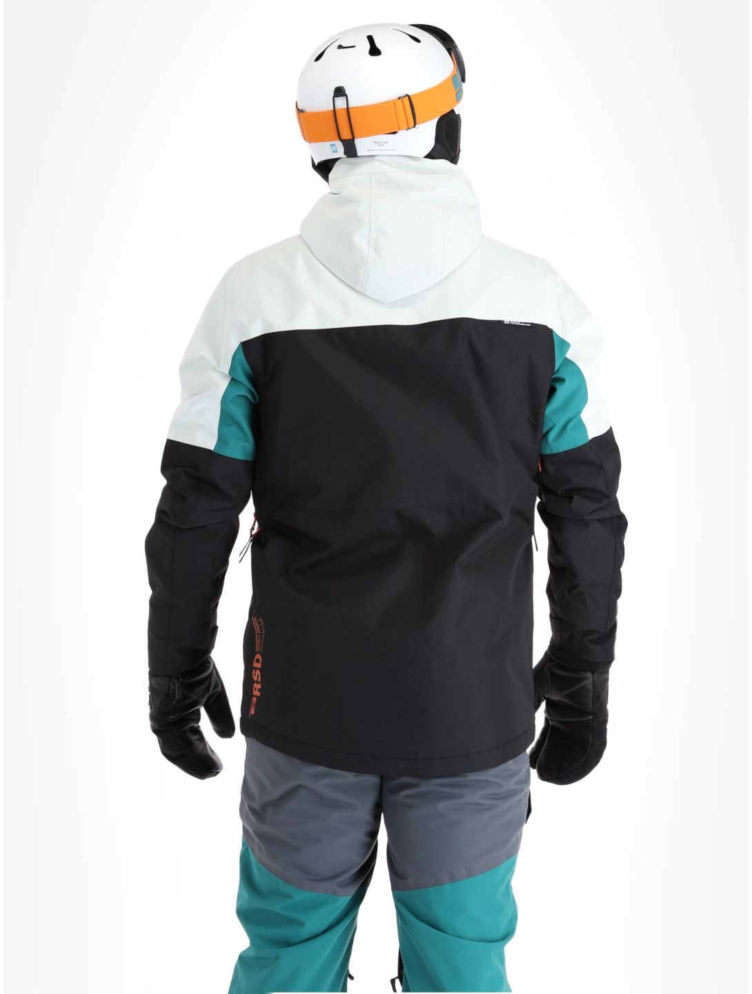 Rehall, Cropp-R veste de ski hommes Teal green blanc, bleu, noir 