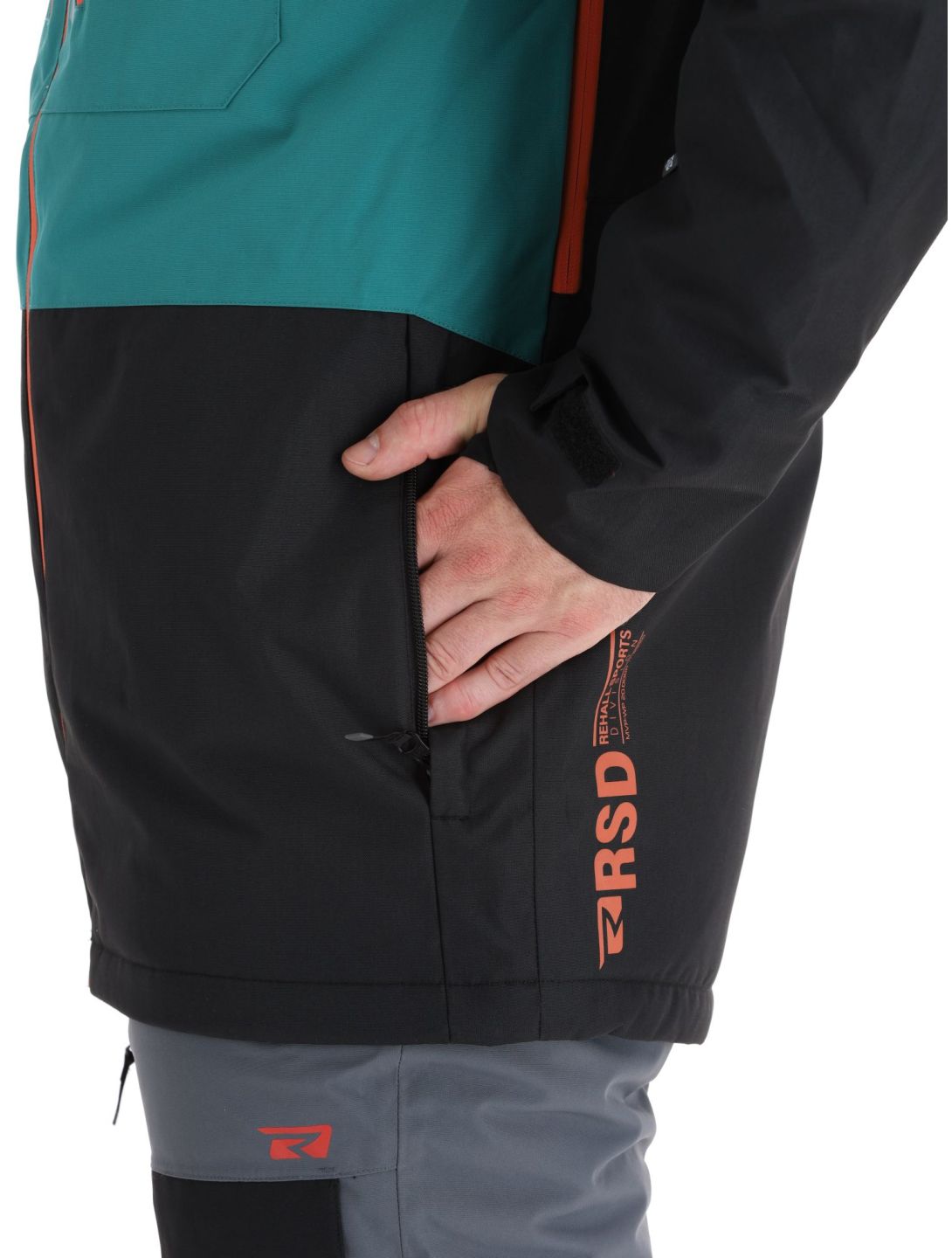 Rehall, Cropp-R veste de ski hommes Teal green blanc, bleu, noir 