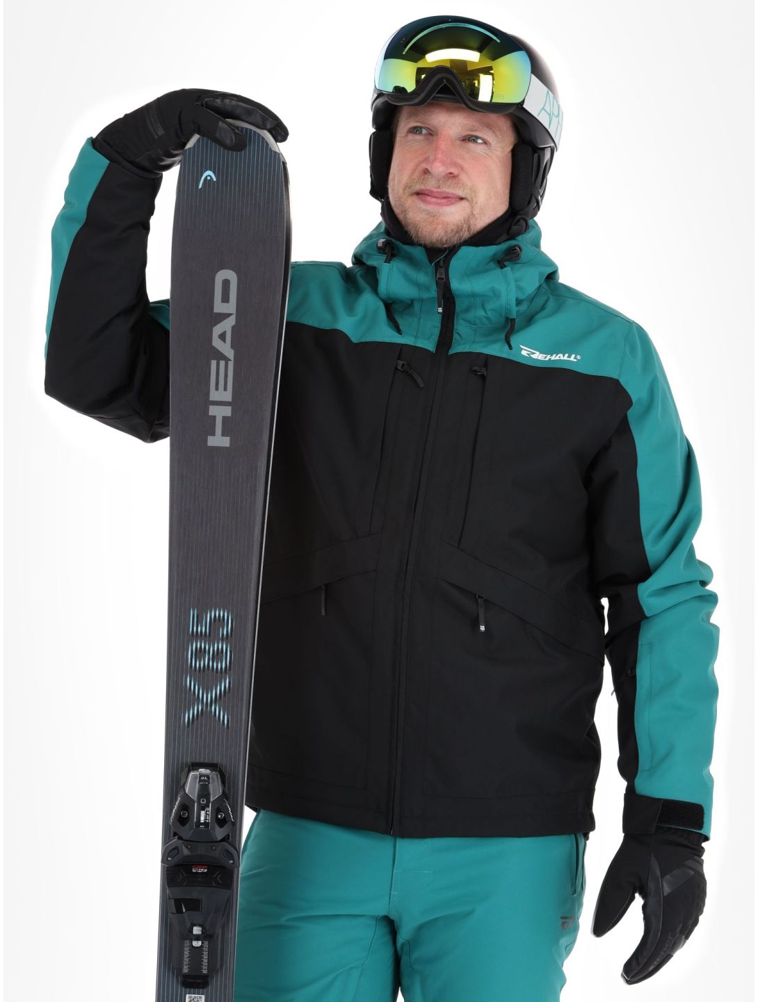 Rehall, Denver-R veste de ski hommes Teal green bleu, noir 