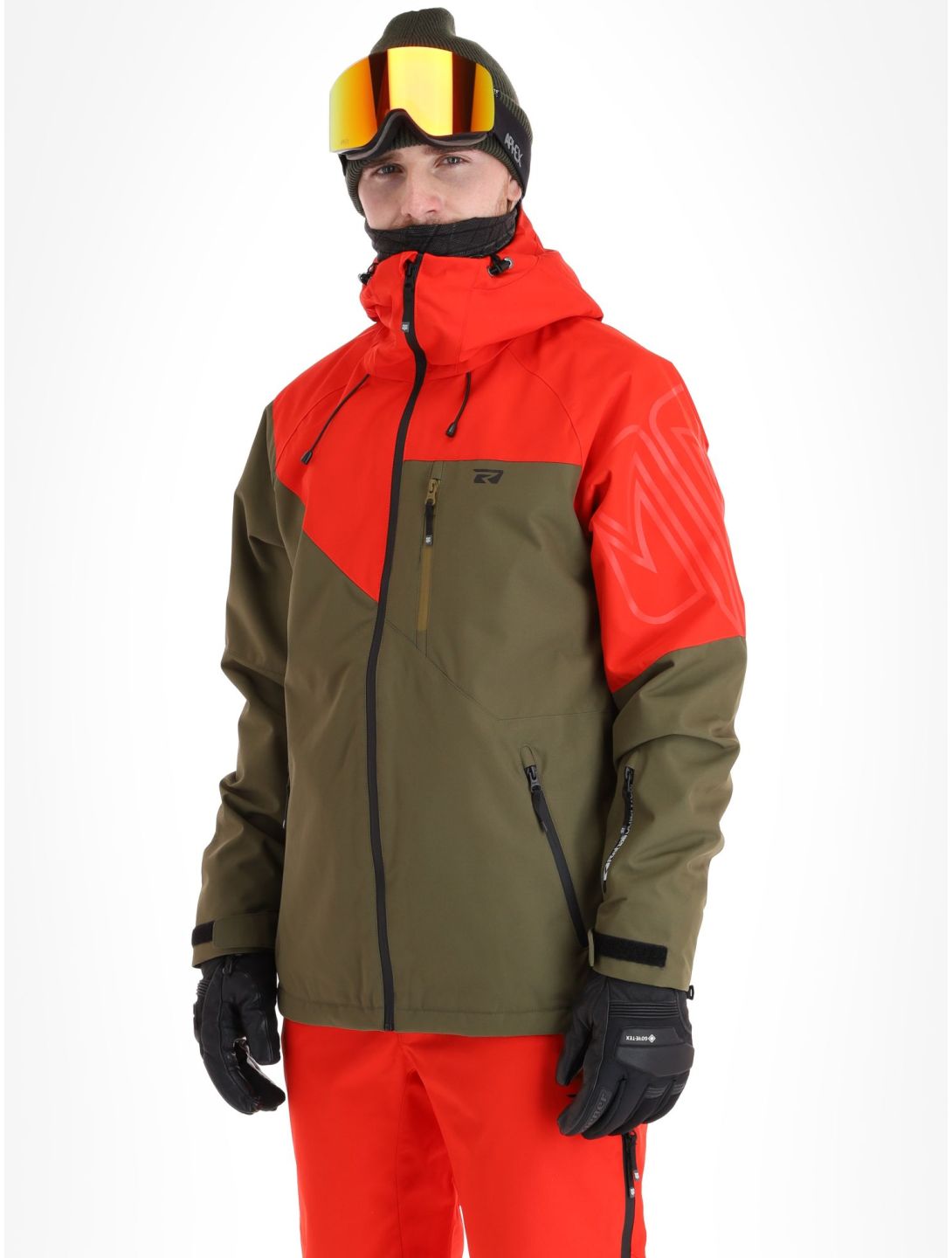 Rehall, Dick-R veste de ski hommes Olive rouge, vert 