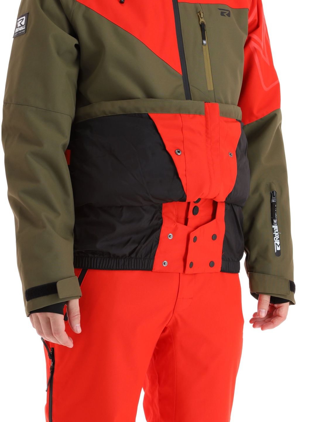 Rehall, Dick-R veste de ski hommes Olive rouge, vert 