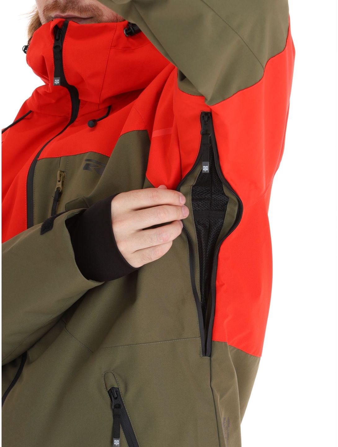 Rehall, Dick-R veste de ski hommes Olive rouge, vert 