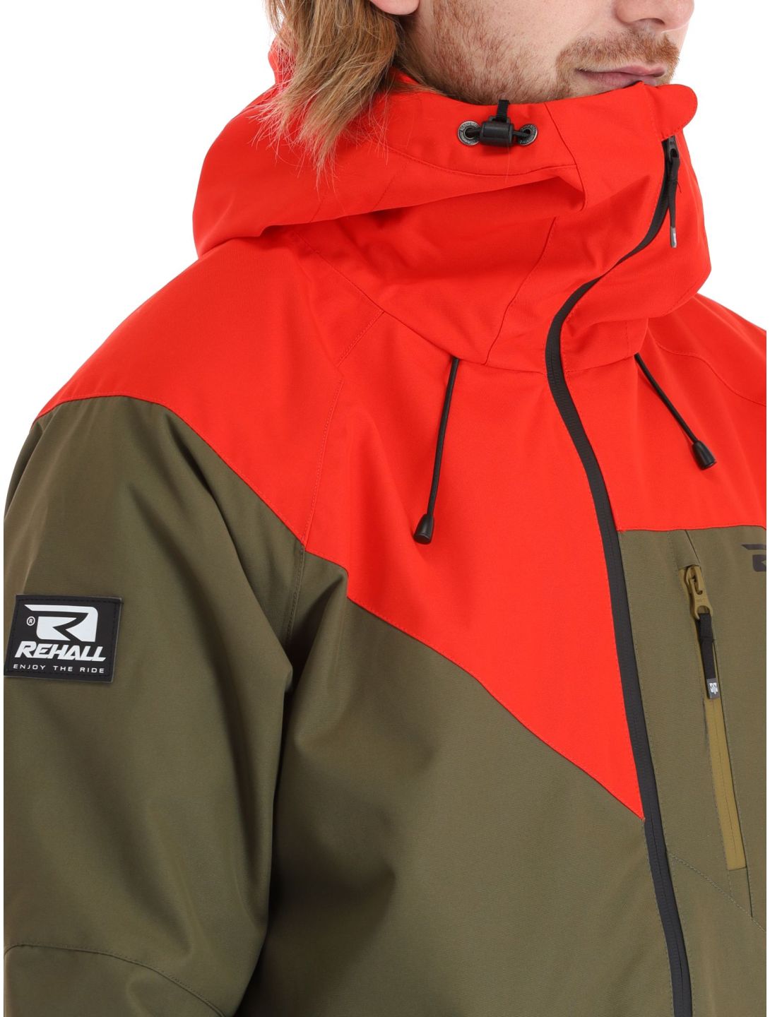 Rehall, Dick-R veste de ski hommes Olive rouge, vert 