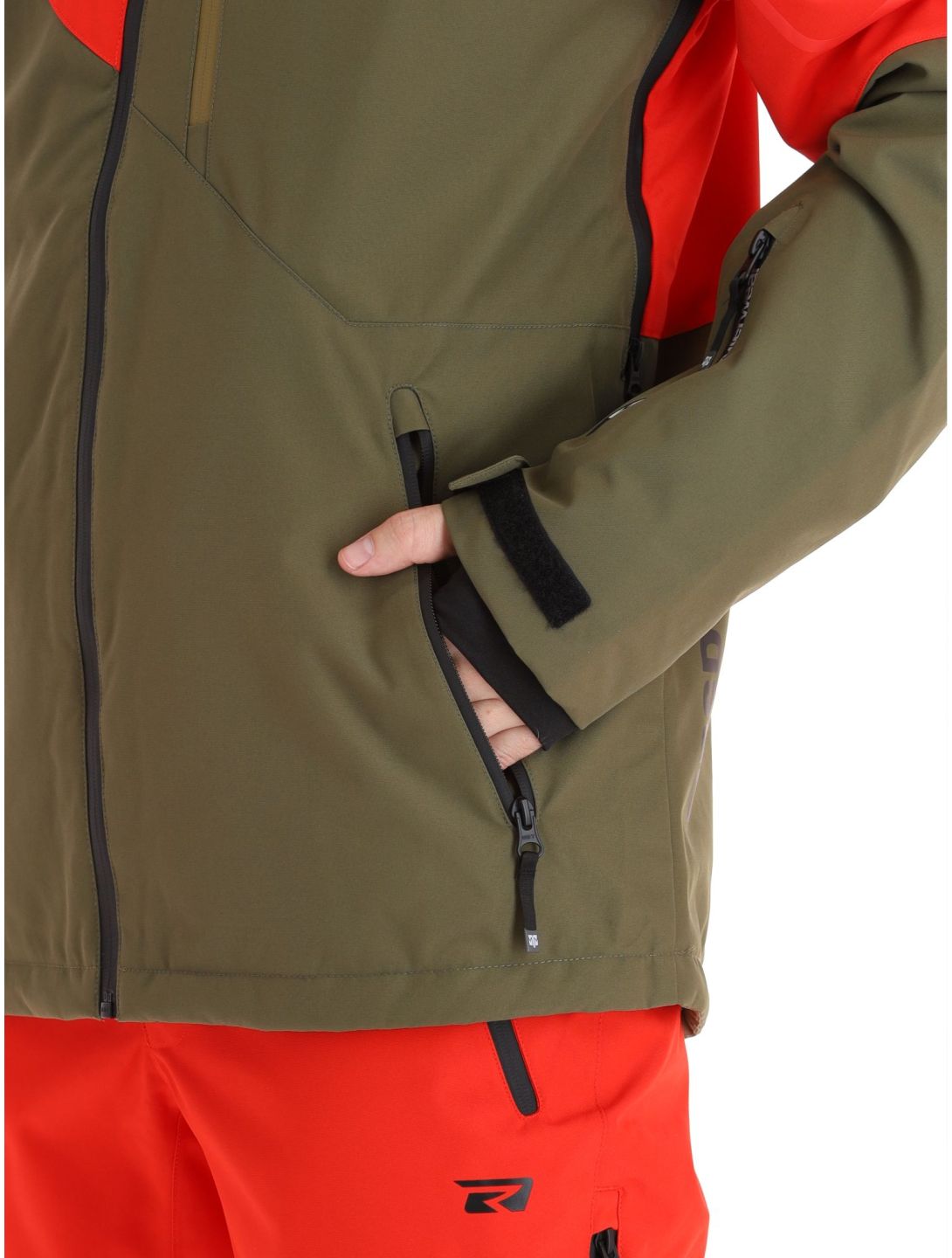 Rehall, Dick-R veste de ski hommes Olive rouge, vert 