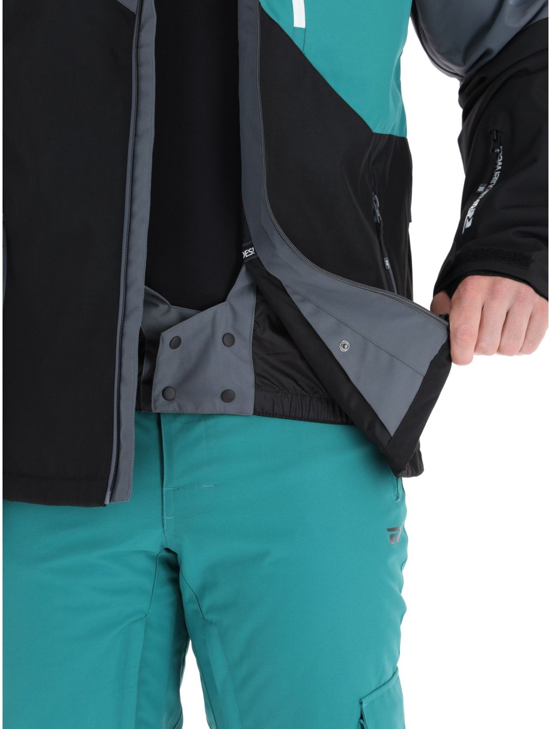 Rehall, Dick-R veste de ski hommes Teal green bleu, gris, noir 