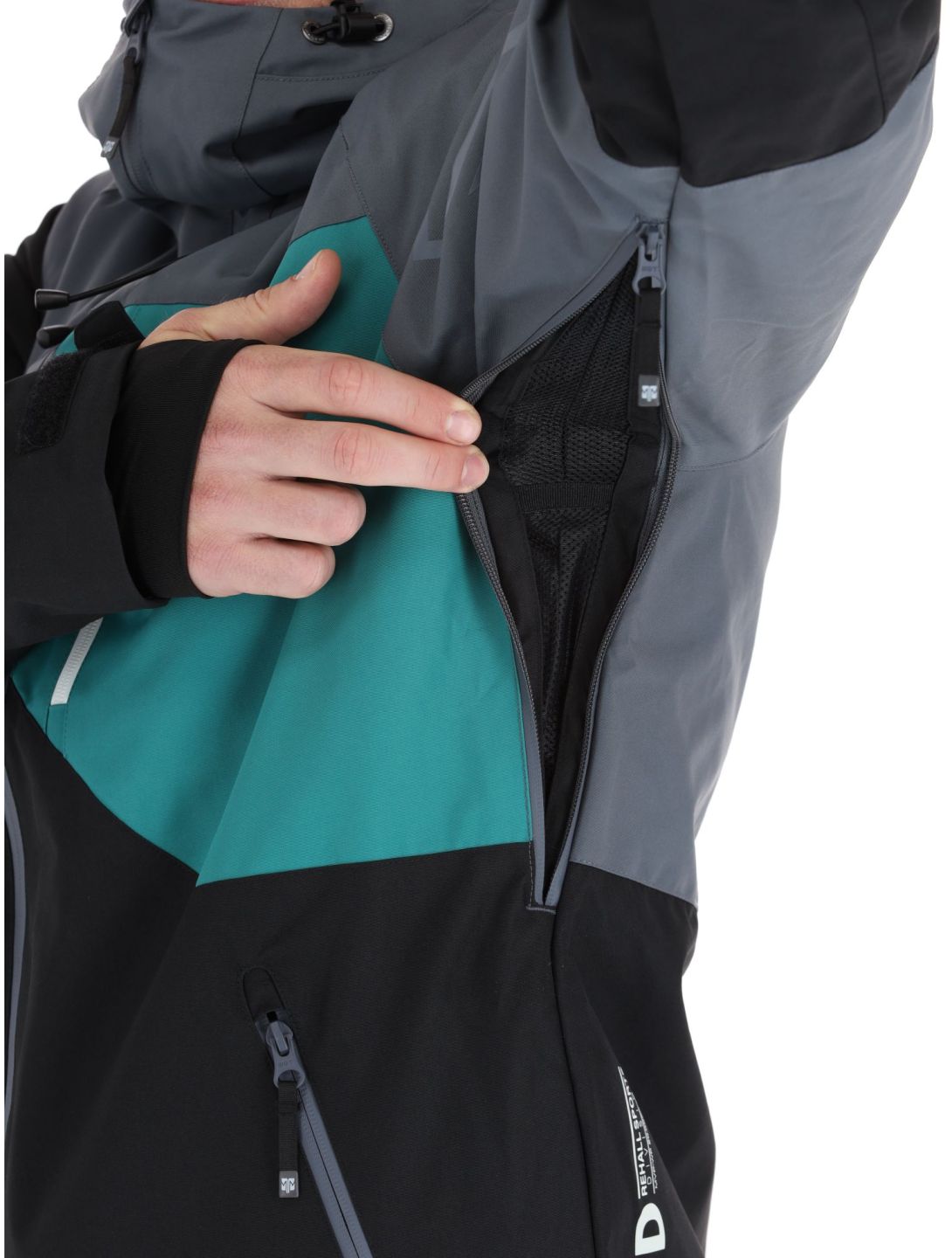 Rehall, Dick-R veste de ski hommes Teal green bleu, gris, noir 