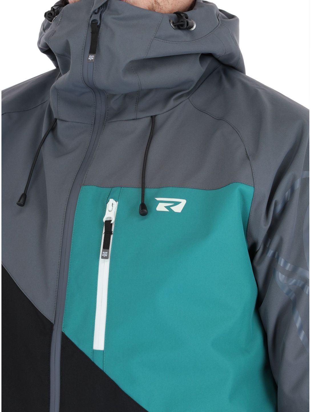 Rehall, Dick-R veste de ski hommes Teal green bleu, gris, noir 