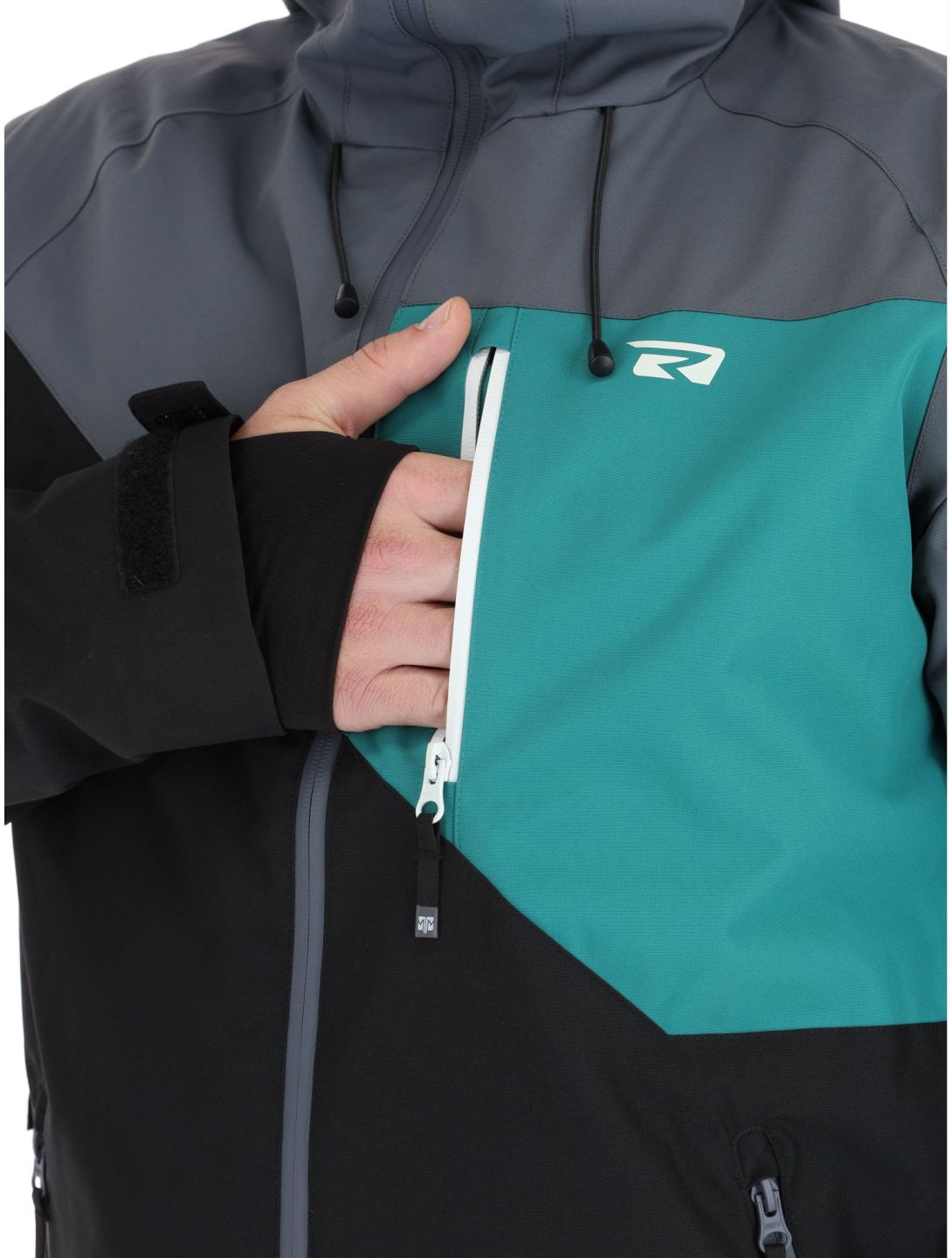 Rehall, Dick-R veste de ski hommes Teal green bleu, gris, noir 