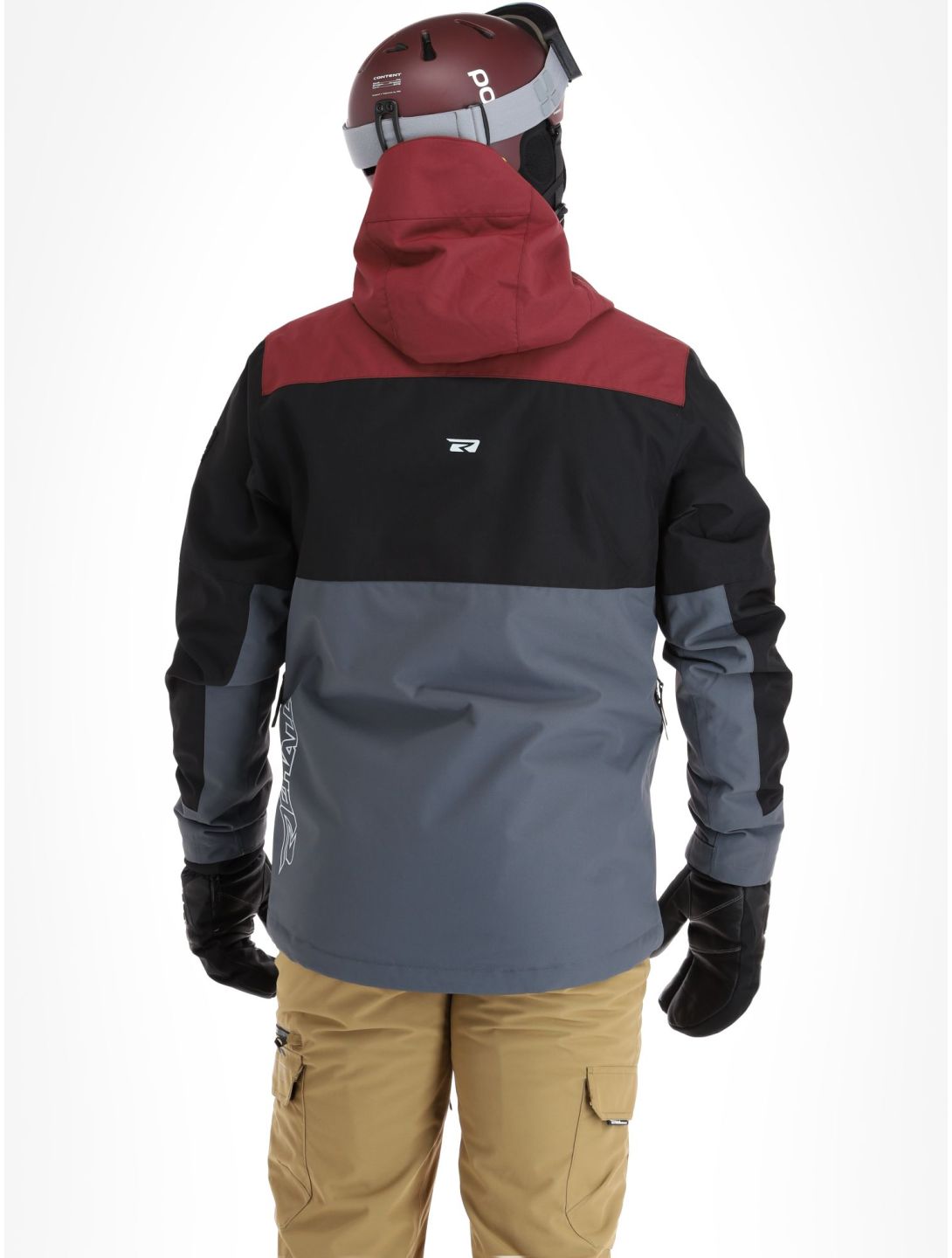 Rehall, Drago-R veste de ski hommes Oxblood gris, noir, rouge 