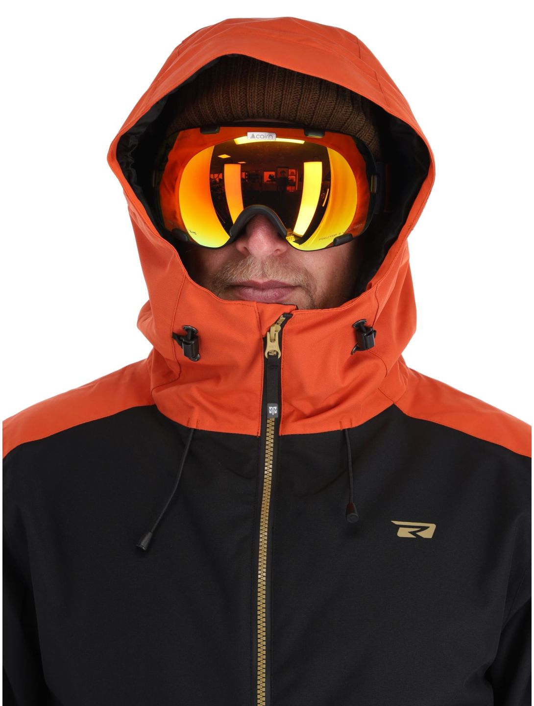 Rehall, Drago-R veste de ski hommes Rust brun, noir, orange 