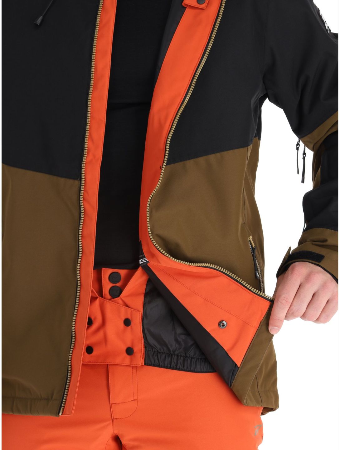 Rehall, Drago-R veste de ski hommes Rust brun, noir, orange 