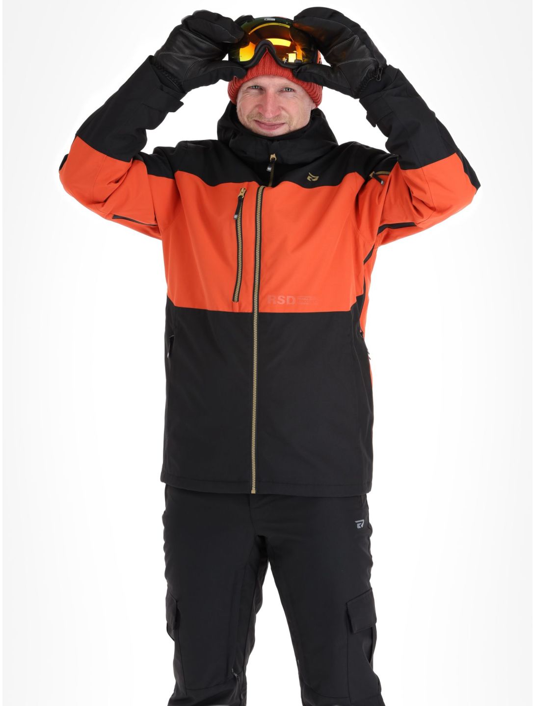 Rehall, Geri-R veste de ski hommes Rust brun, noir 